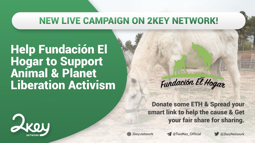 To_The_Mars_'s tweet image. Lets help these rescued animals! I donated and would be great if you #donate too!

This #donation campaign runs on #2keyNetwork platform which runs on #ethereum #blockchain!

2key.me/HelpUsWithSanc…

@2keyNetwork 
#adoption #vegan #AnimalRights