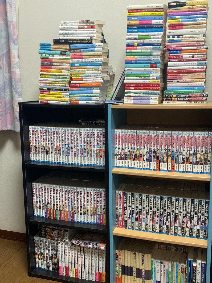 おぼろづき しげ A Twitter 暇だから本棚でも晒す 勉強机にも置く場所がないから新しい本棚買うしかないよなぁ おぼろづき しげ A Twitter 暇だから本棚でも晒す 勉強机にも置く場所がないから新しい本棚買うしかないよなぁ