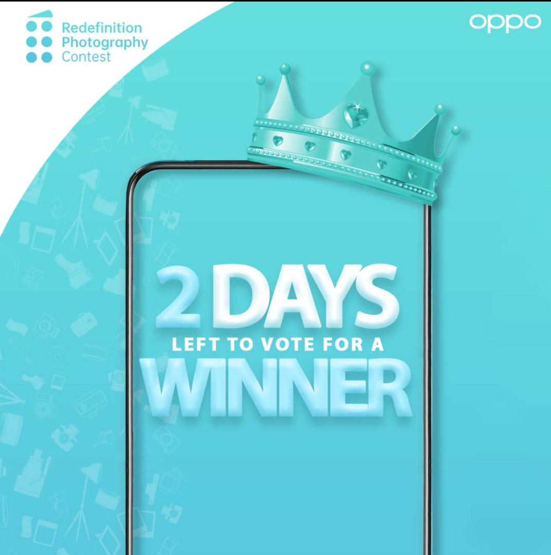 OPPONigeria's tweet photo. Two days left to crown the OPPO King of Photography 🤞

Go VOTE for your favorite photographer now! 

 🏆 N1,000,000 grand prize
 🏆 N500,000 second place prize
🏆 N200,000 third place prize
 🏆 and OPPO Reno 2 Smartphones
#OPPORedefinitionCompetition #DifferenceInAClick https://t.co/pCTOQfRjMU