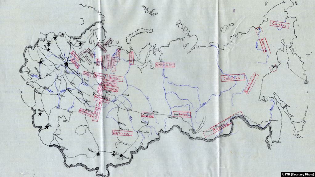 Карта лагерей гулага ссср