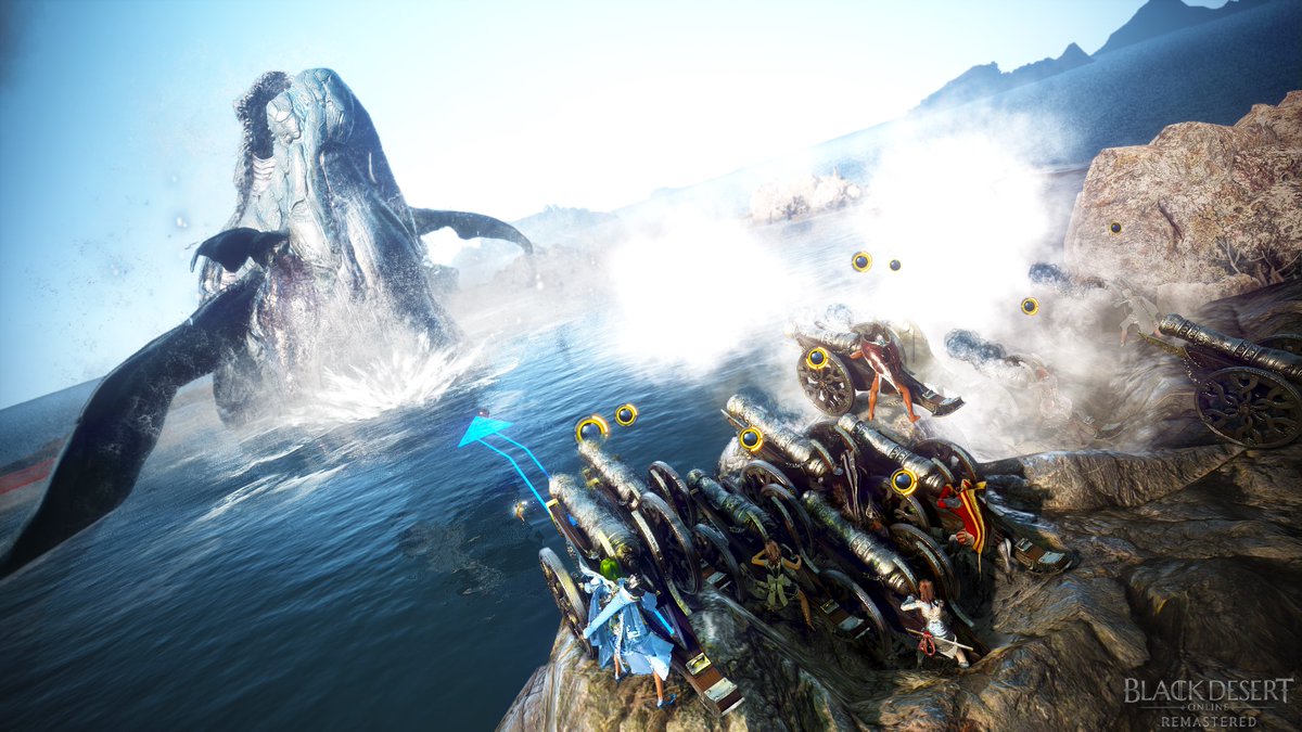 海白 黒い砂漠 今日はカーン討伐に参加しました 大砲の撃ち方を変えてみたことで3段階がすごく速く討伐できました １ 出発前にバレさんと ２ 撃ち方用意 撃て ٩ ๑ ۶ ３ ふんどし生首の方がいらっしゃいます ４ 月を掴んでみました