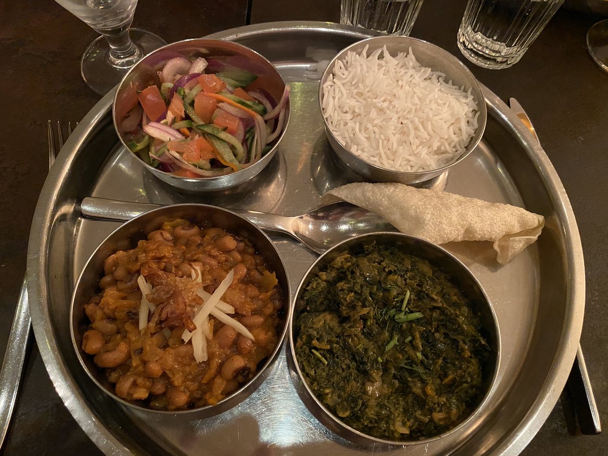 Rubbish result for Fulham but a beautiful thali at the always excellent <a href="/MaGoaLondon/">MaGoa Restaurant</a> #FULBAR #FFC