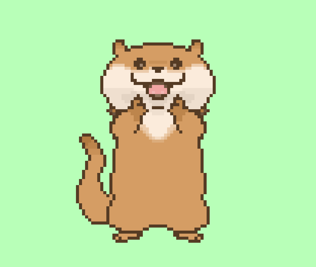 カユウ ドット絵 Pixelart 可愛い嘘のカワウソ