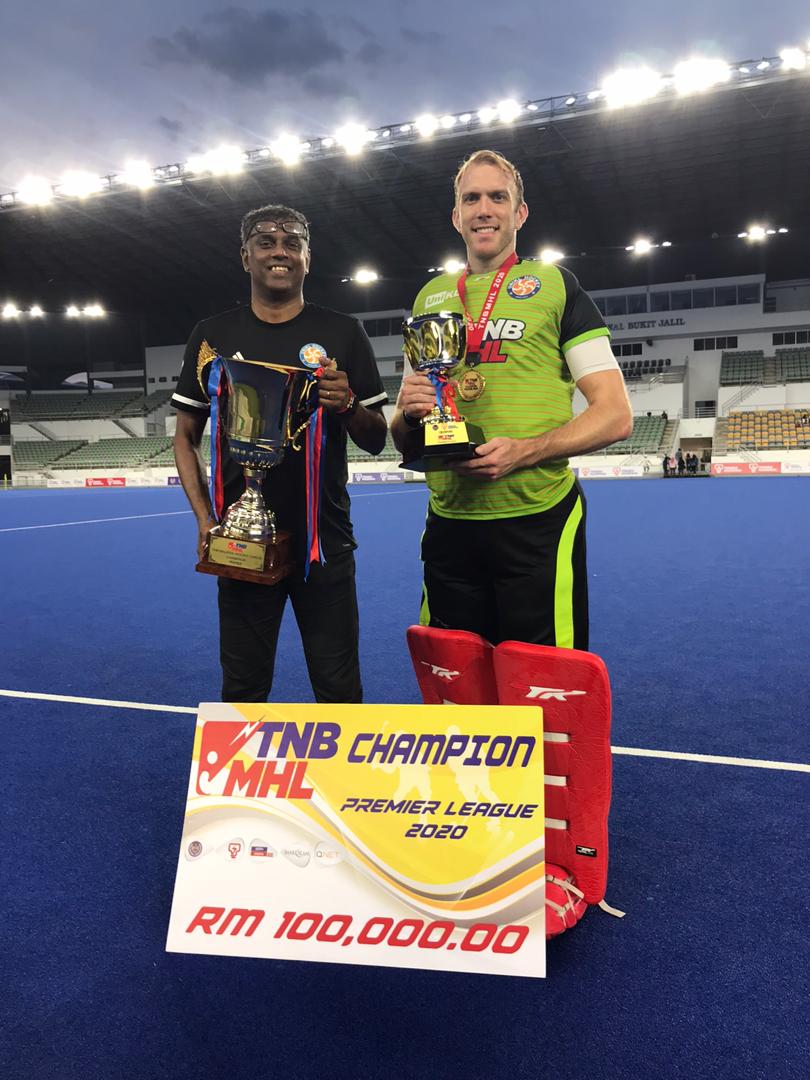 Arul Anthoni and David Harte's dream partnership in the Malaysian Hockey League keeps rolling on with their latest win today with UNIKL!

Together, they have won the TNBMHL Cup in 2018, the Charity Shield in 2020 and the overall MHL in 2019 and 2020!

Congrats guys!