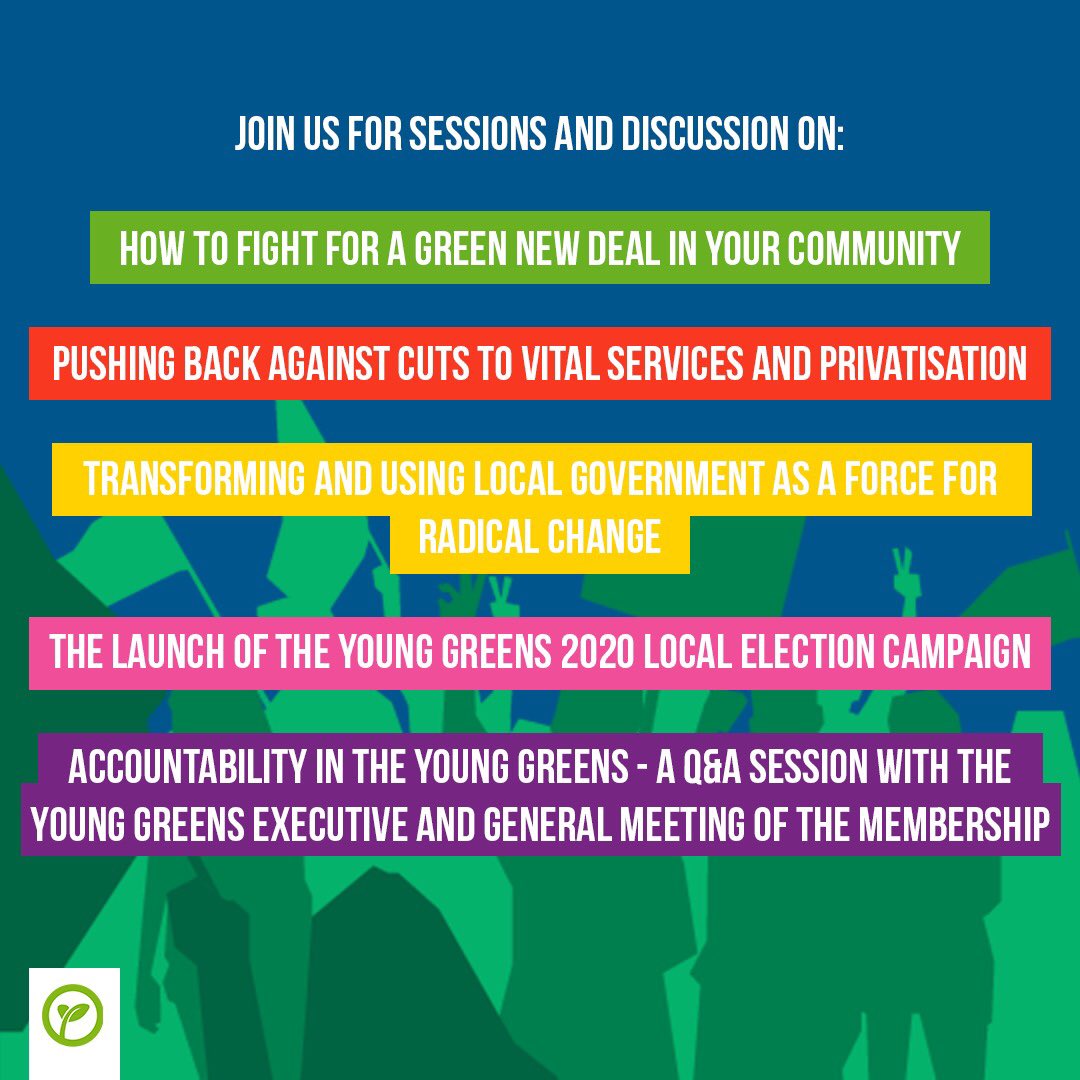 ✊ A day of workshops, talks and discussions 

💚 This event is the perfect intro to the Young Greens for new members &amp; a welcome space for our core &amp; current activists.