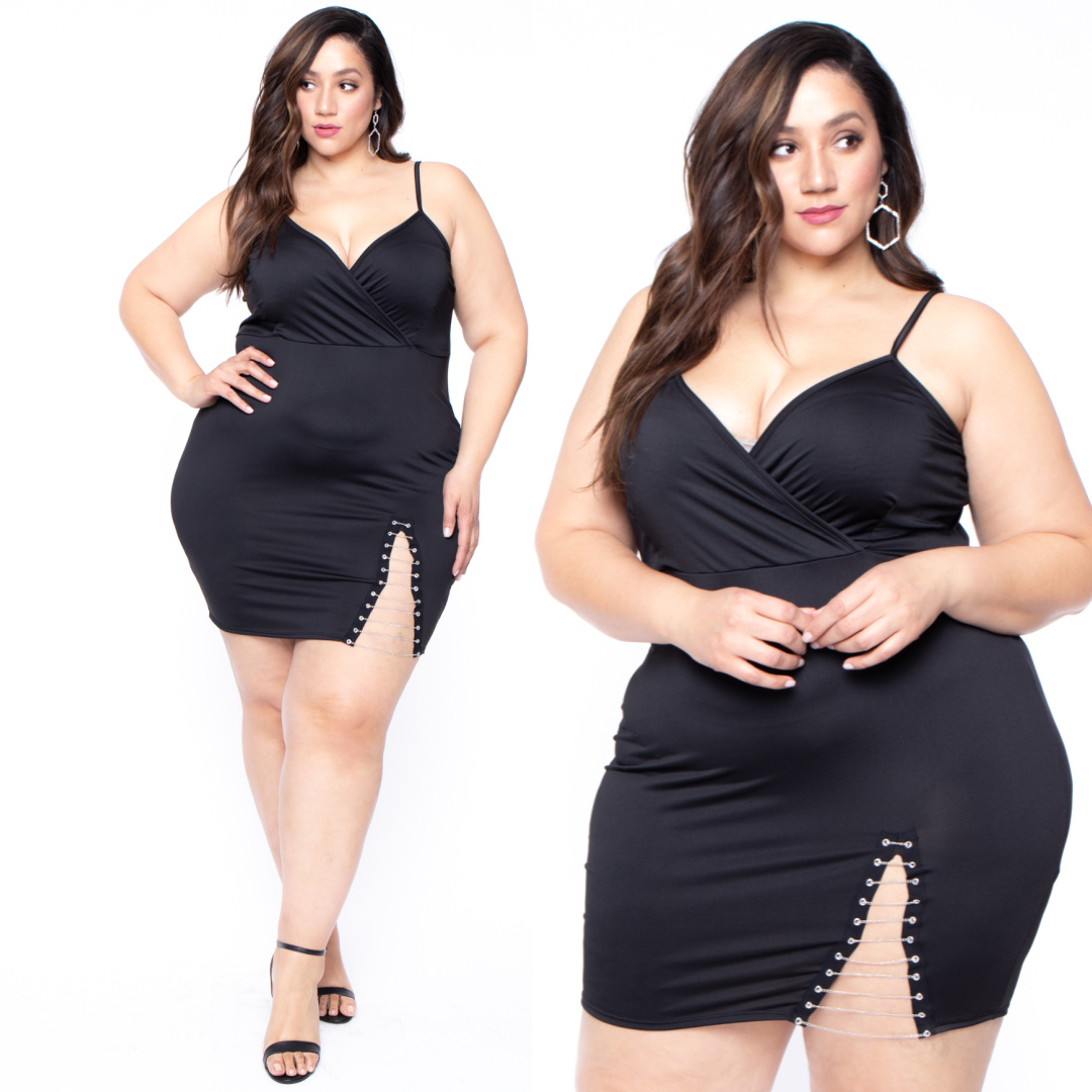 Curvy Sense on X: 🚨🚨🚨🚨New New New!! CHANISE CHAIN SLIT DRESS