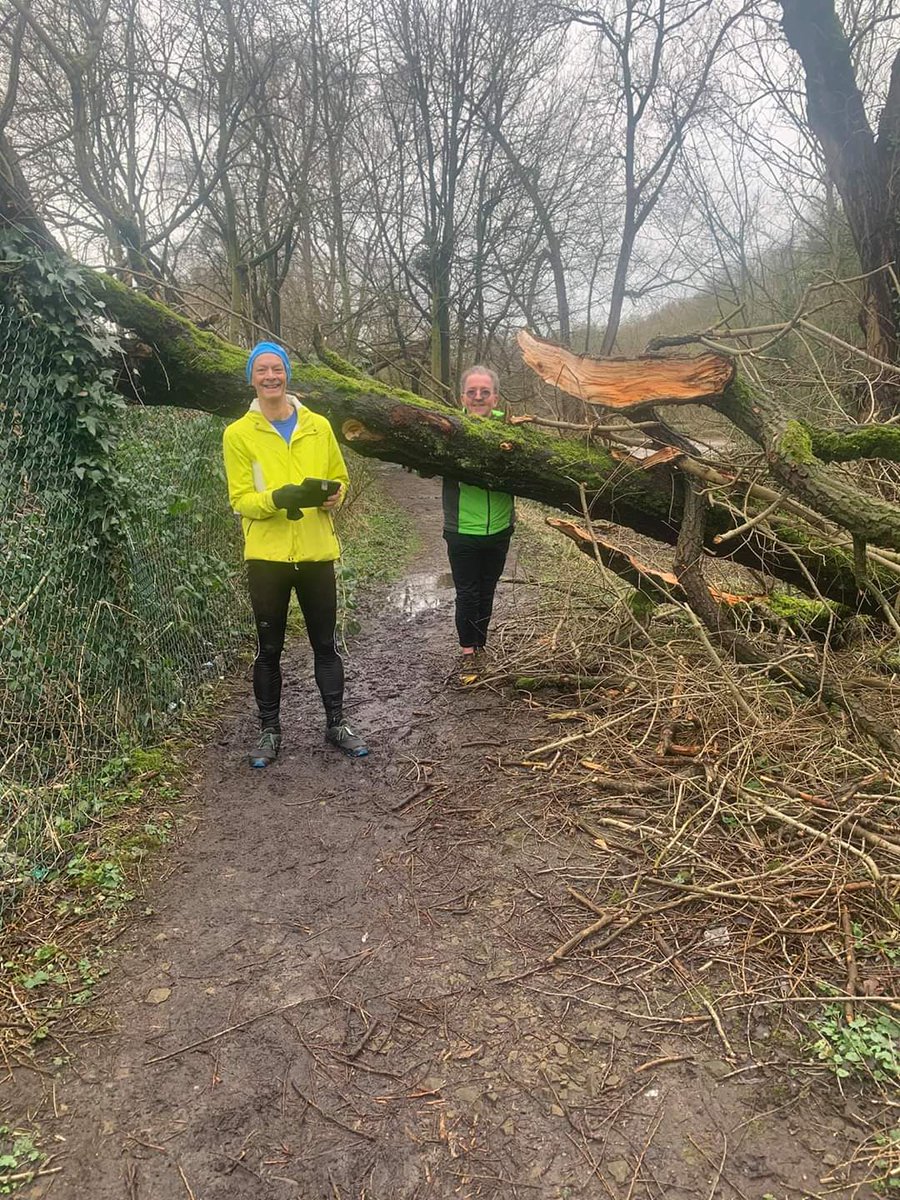 @YorkshireWater this tree is blocking the footpath between the Avenue and the canal, just before the #esholt suspension bridge. It doesn't look too dangerous but may need moving soon. Please would you take a look? #StormCiaraUk