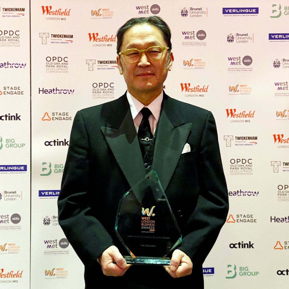 JapanCentre's tweet photo. We are honoured to be shortlisted in the West London Business Award 2020 for three major categories and the selected winner of the " Lifetime Achievement in Business Award 2020" for our CEO - Tak Tokumine. #WLBA20 #proud #winner #thankyou https://t.co/9XHHDG21al