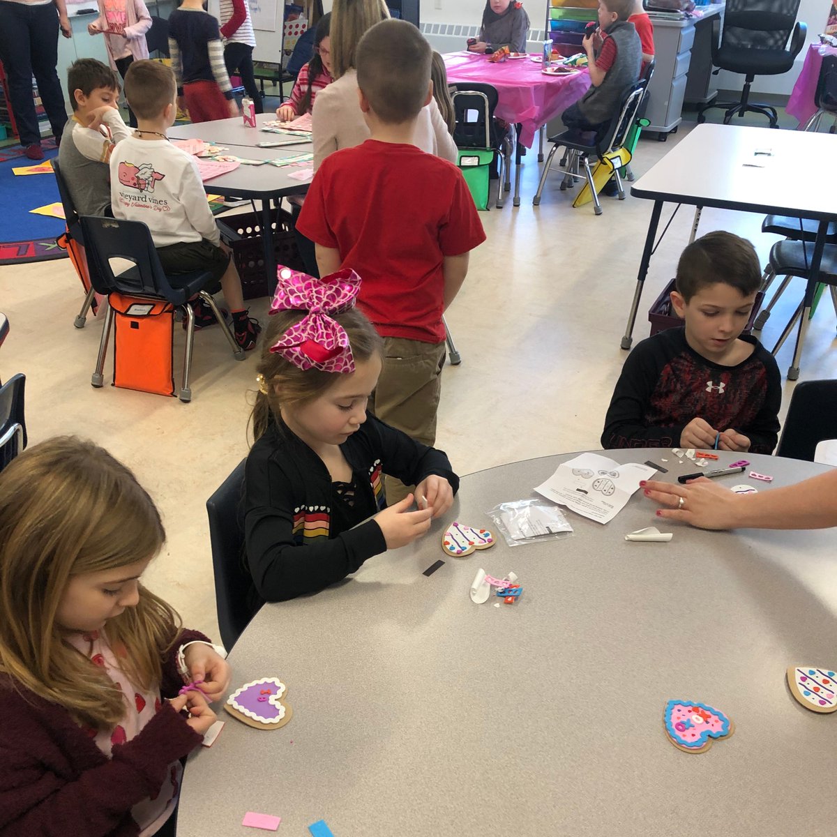 Valentine Party fun!  Thanks to our wonderful team of parents for a wonderful party!  #firsties