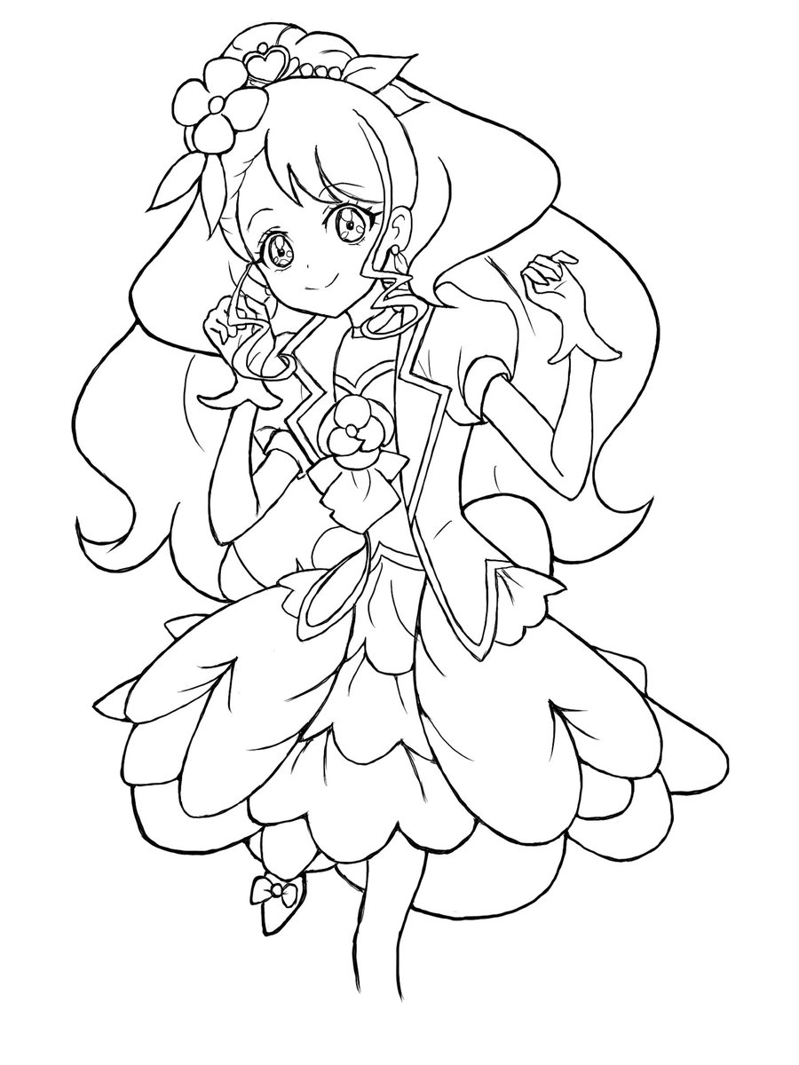 るりりん 描いた絵は固ツイから در توییتر キュアグレースできた 初めてイラストで背景を入れてみました Procreate のブラシでいろいろできて楽しい イラスト デジタルイラスト Ipad Procreate ヒーリングっどプリキュア キュアグレース 花寺のどか 悠木碧