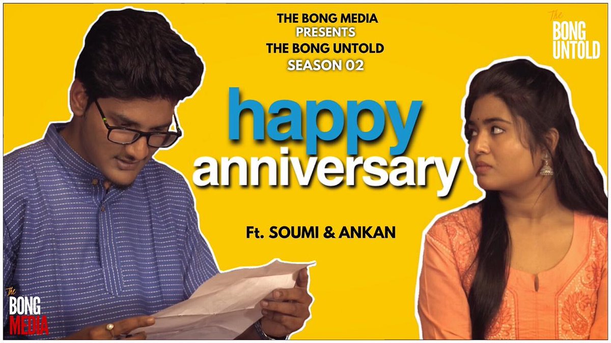 TheBongUntold's tweet photo. First Episode of The Bong Untold S02
"Happy Anniversary"

আজ রাত 8 PM

Ft. Soumi &amp; Ankan. https://t.co/Pqme8bRo5Y