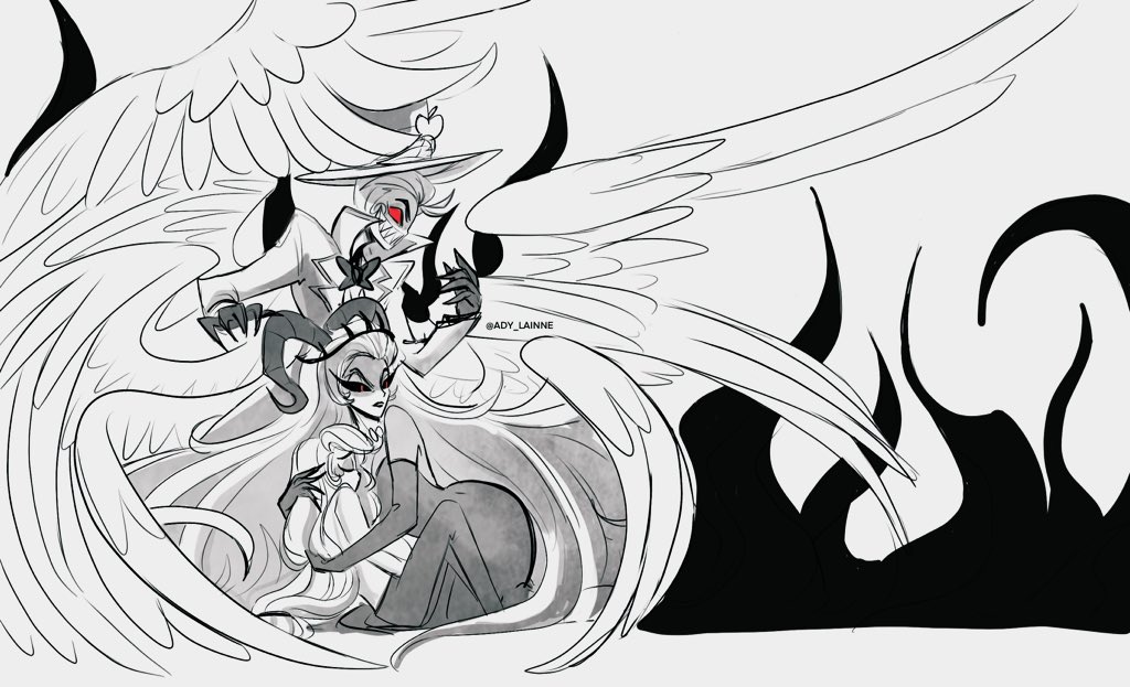 adylaineart's tweet photo. Hurting Charlie isnt a very smart idea 💀[doodled this before heading to bed]
#hazbinhotel #hazbinhotelfanart https://t.co/HbhTL7pnqo