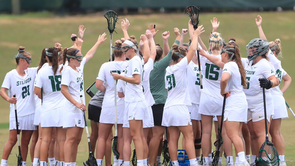 ASUN_Lacrosse's tweet photo. For the first time in program history, @StetsonLacrosse wins its season-opener as the Hatters defeat Oregon 18-15💯🥍

Kiera McCarthy - 1⃣3⃣ Saves
@MarinaRotella - 6⃣ Goals
Riley Reagan - 5⃣ Assists

#ASUNWLax | #GoHatters🤠 https://t.co/BJ55ZmV5KK