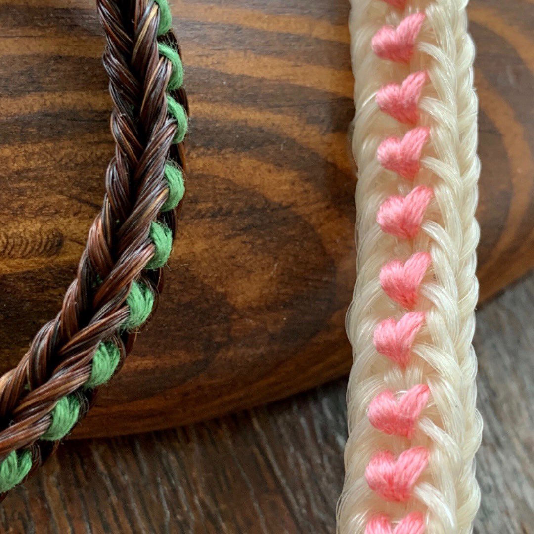 Been playing around with new #horsehairbracelet ideas today. What do you think? #horsehairjewellery