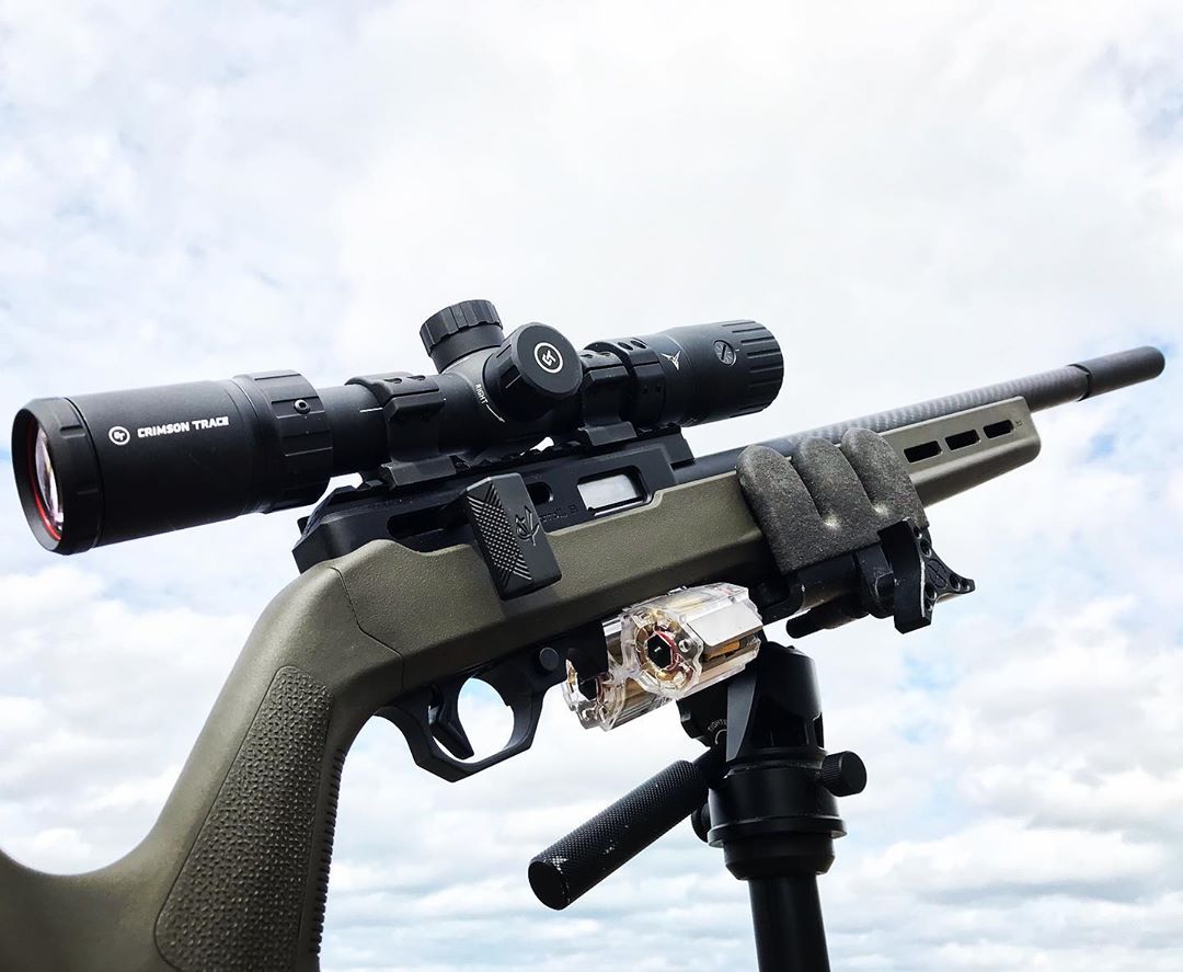 OpticsPlanet's tweet photo. @TopShotDustin putting the @CrimsonTrace riflescope + @TrybeDefense enhancer to work.  🔥🔥

#OpticsPlanet #TopShotDustin #CrimsonTrace #TrybeDefense https://t.co/9sHFdEKCuJ