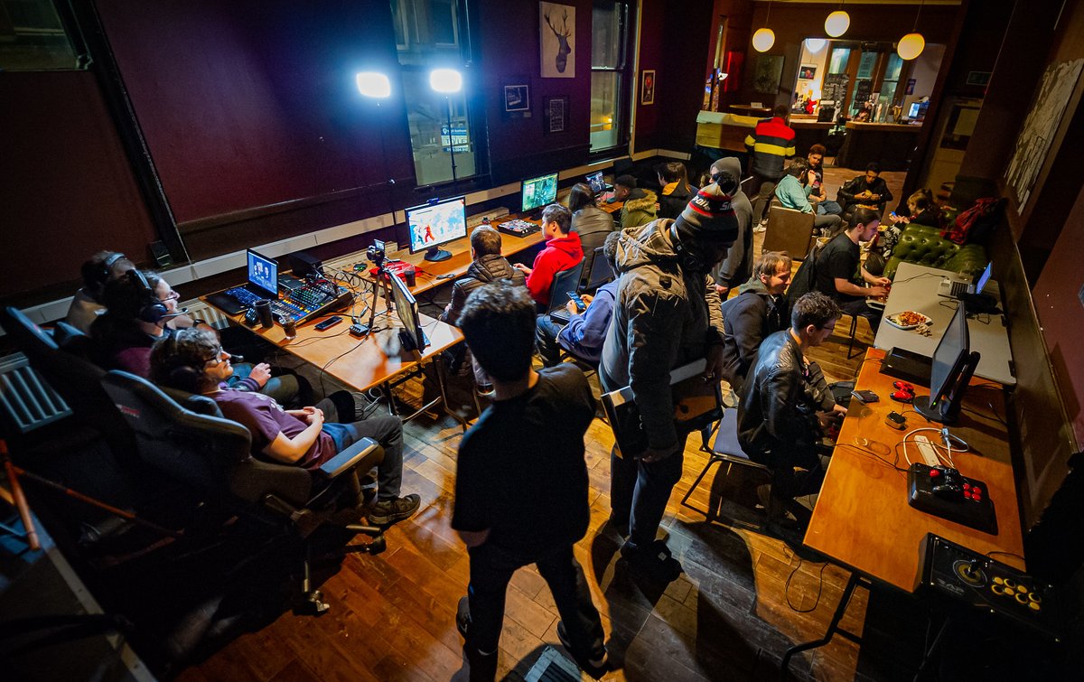 FirebugBar's tweet photo. Hyper Combo Leicester is a gaming community formed to play Fighting Games the way they were intended to be played - one-on-one, offline, in the same room as your opponent!
In our venue tomorrow!
Photo by Dean Ben Arye, follow him here: @DeanDush
#leicester #gaming #hypercombo https://t.co/tSVUbyYQYy