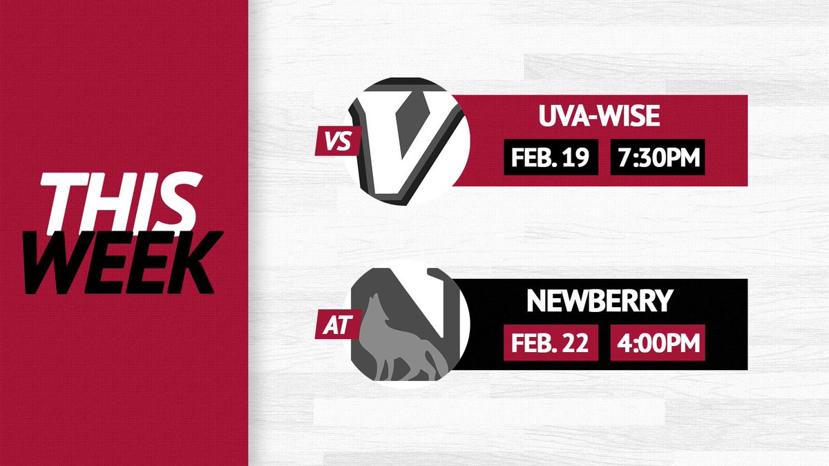 THIS WEEK ⬇️

We host UVA-Wise on Wednesday night before hitting the road Saturday for our last regular season away game.

#AOB | 🐻🏀