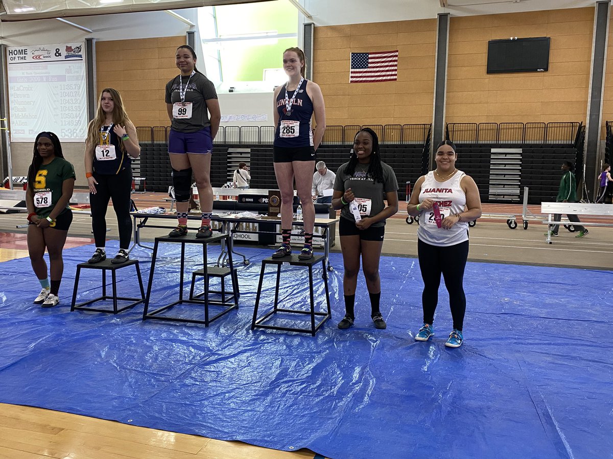 Congrats to the Juanita Sanchez Track Team on a super performance in the States. Hawa Grear was state champ in 55 and 300 and Noelia Garcia finished 6th in weight