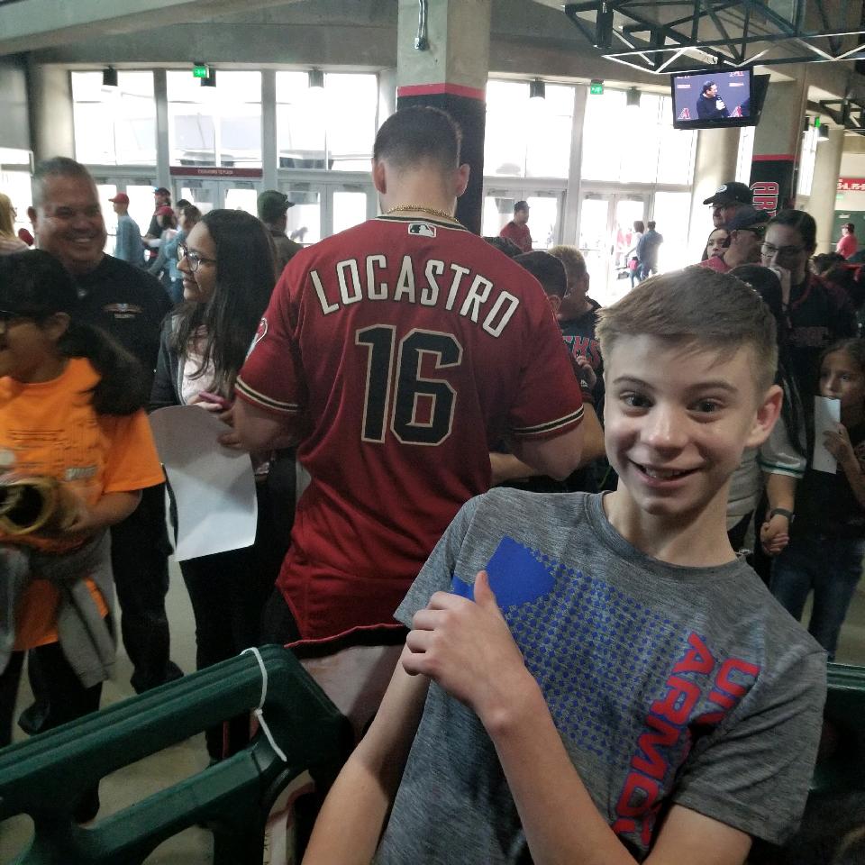AprilHepp's tweet photo. I'd say he had a pretty successful day yesterday. Thank you @Dbacks! #DbacksFanFest https://t.co/CsvSxocUlc