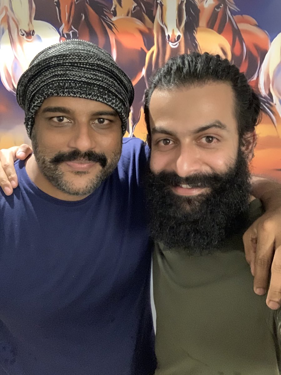 PrithviOfficial's tweet photo. At the writers den! My eyes are so wide coz I’m thinking how in the world am i going to shoot what he’s just told me! 👀 #L2 https://t.co/JLiGX3wF4P