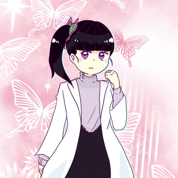 🐟スイみん。🐟さんがTwitterに投稿した栗花落カナヲ(鬼滅の刃)のイラスト。