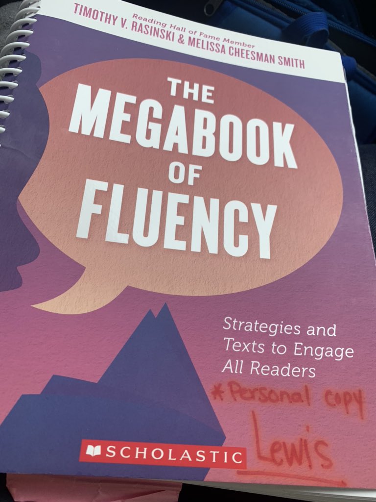 DrLilLewis's tweet photo. @TimRasinski1 I LOVE this resource! Since I’m on the passenger side, I’ll read & ride....preparing for Monday’s @Alabama_Reading Fluency Module PD for @tcss_schools 1st gr tchrs! #fluency #bridgetocomprehension https://t.co/dwxwh1ty7p