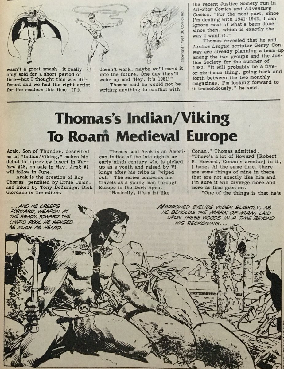 AceComics's tweet photo. Some newly-minted DC Comics Creator, Roy Thomas #BonusBook / #InsertPreview news-bites, from the 1st issue of Amazing Heroes Magazine (when it was actually magazine-trim!) #allstarsquadron #arak #captaincarrot
What's an #InsertPreview? So glad you asked: https://t.co/Rx9HFvuS7n https://t.co/RKNnMt3HVa
