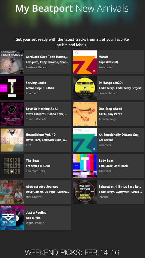 Beatport New Arrivals “Just A Feeling”, for purchase Click on link beatport.com/release/just-a…
