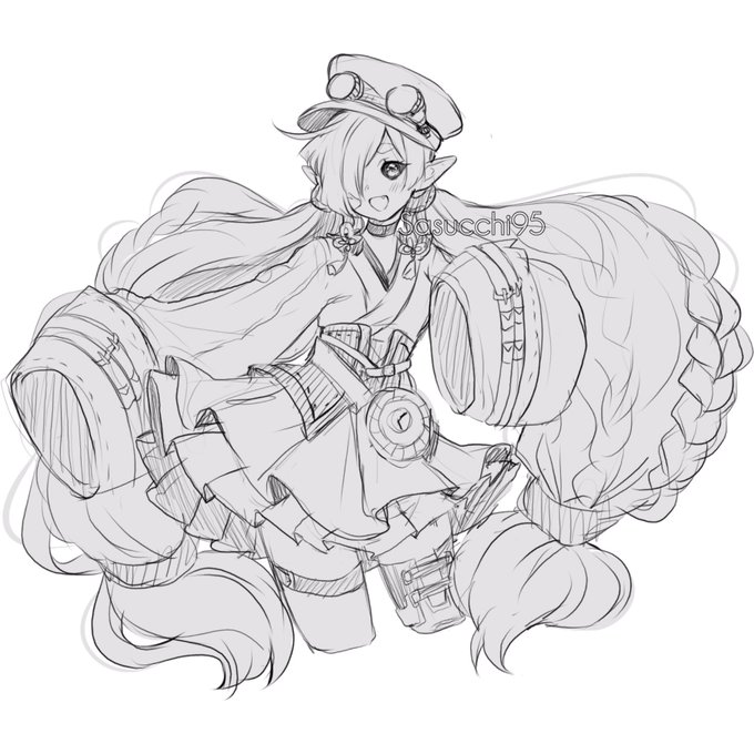 Kyonshi imoto doodle of her new skin :3 