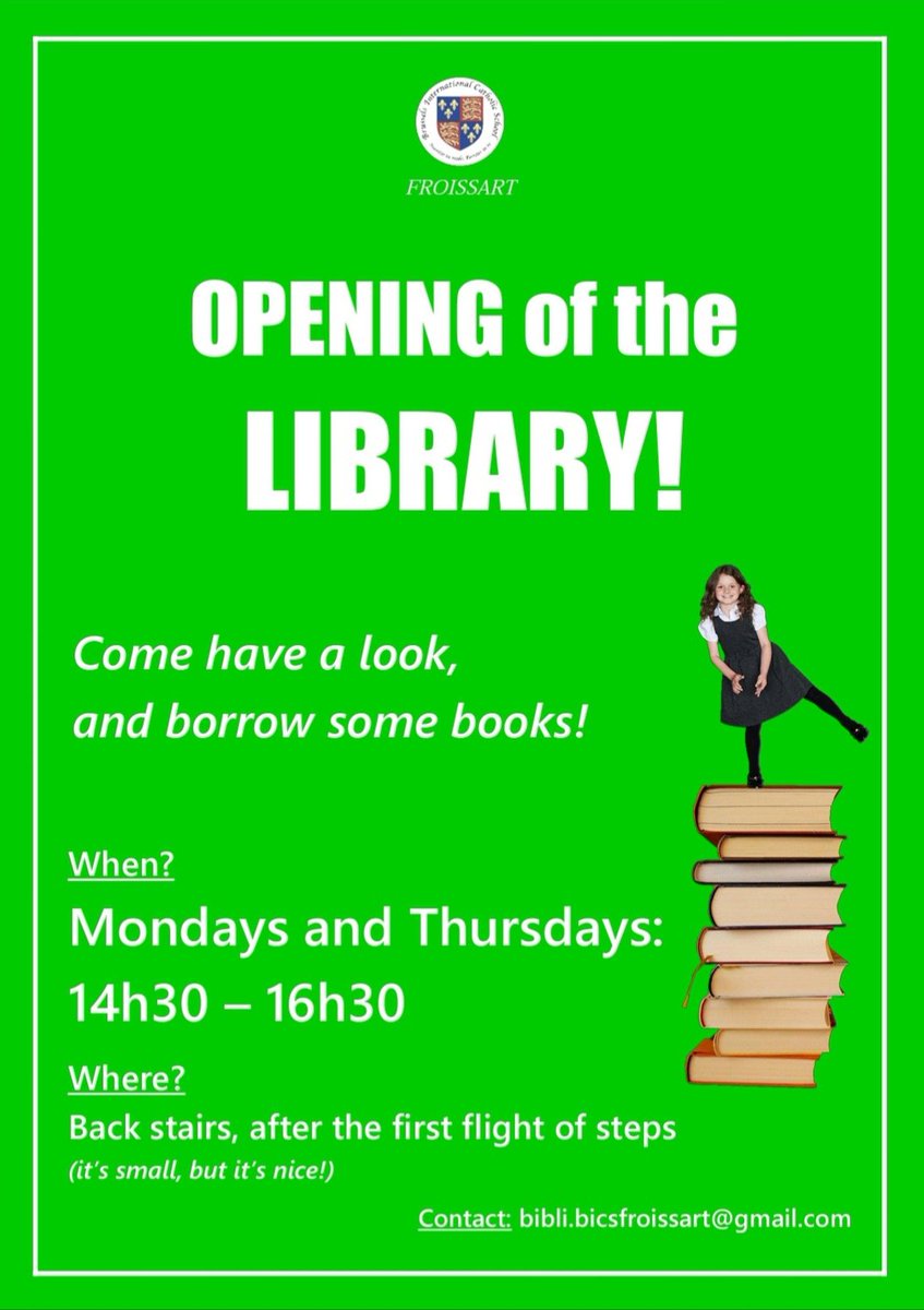 bicschoolbe's tweet photo. A bilingual library has opened in our secondary school!!! #pride #bicschoolbe #culture #library #literature #french #english #bics #books #bilingualstudies https://t.co/X0KeFcHh9f