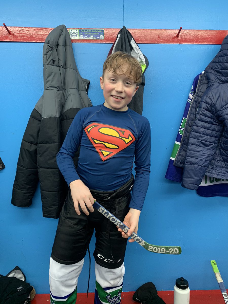 Tough loss this morning in our final game at the Trinity Placentia Atom tournament vs the CeeBees.  Player of the game was Nathan Swain. Warrior of the game Luke McCarthy. Slick stick went to Charlie Druken. Thanks to our hosts, the TeePees, for a great weekend of hockey.