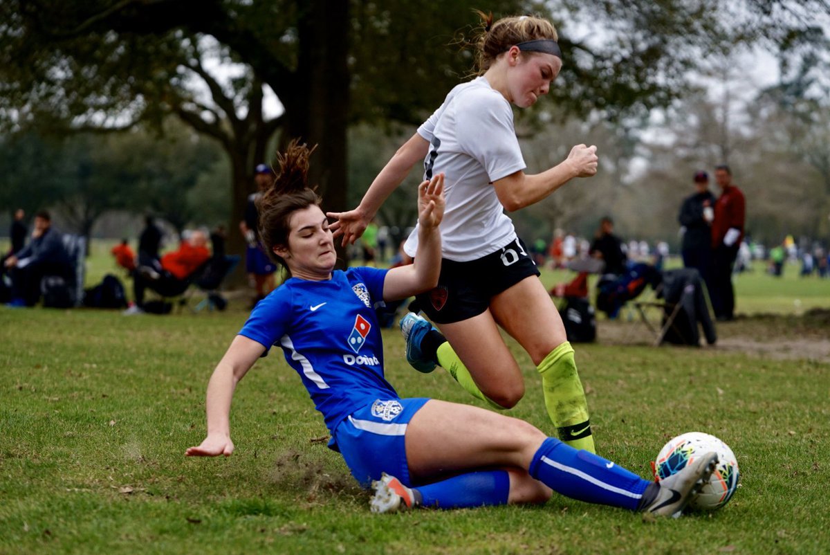 And the whistle blows! We’ve reached the half in U17’s and <a href="/AthleticsKC/">KC Athletics Soccer Club</a> will hold a 2-0 advantage over <a href="/FCPRIDESOCCER/">FC PRIDE</a> when we start things back up. FC Pride will look to stave off KC’s relentless attack. #ECNLTX