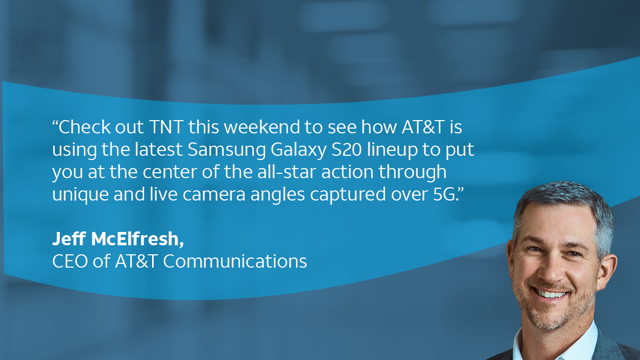 ATTNEWS's tweet photo. Tune in tonight as we use #5G to capture and broadcast parts of the AT&T Pregame Concert. Catch the full livestream at 5 pm CT on @ATT. #NBAAllStar #ATT5GLive https://t.co/w37GESbu3R