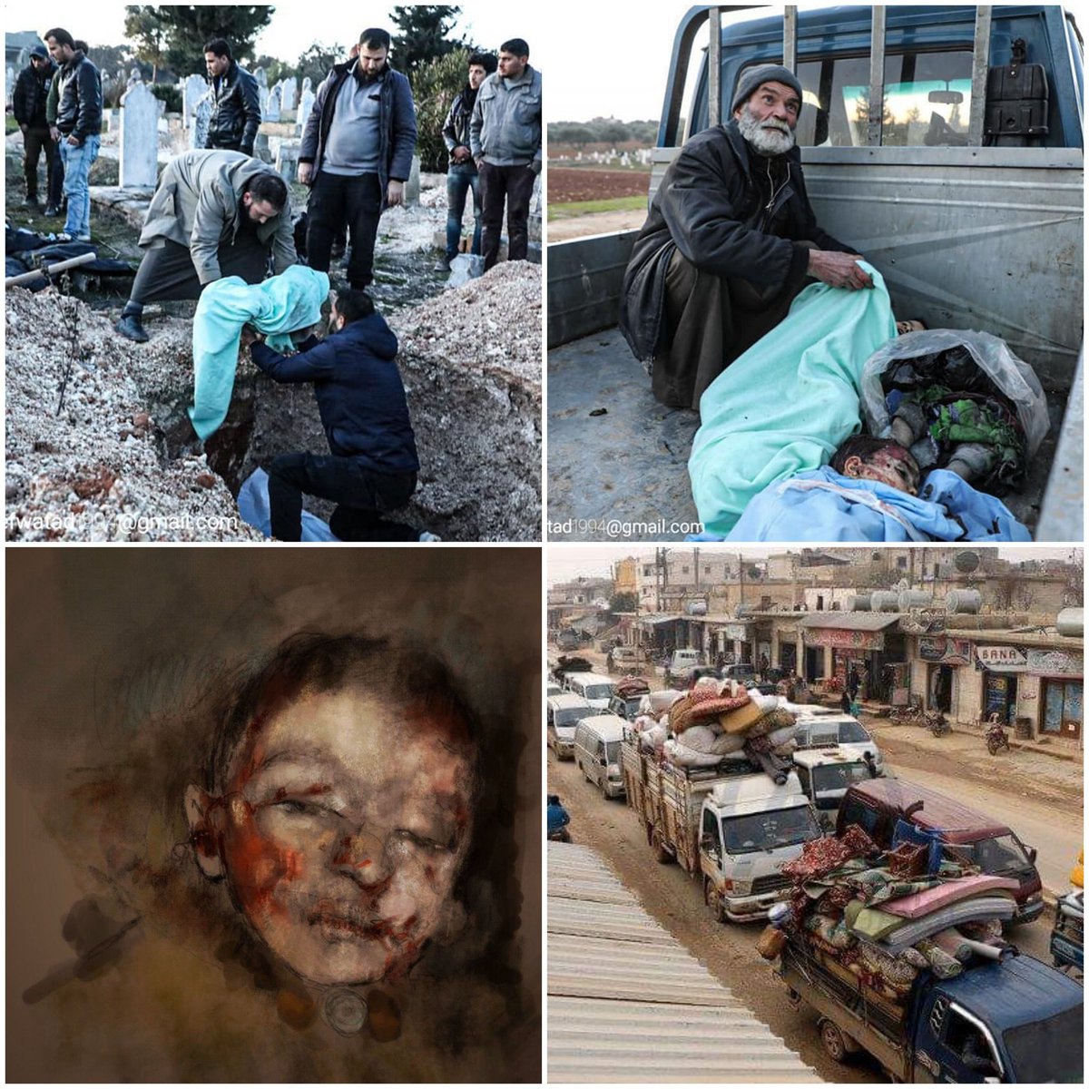 Syria_Irl's tweet photo. There are well over #1millionchildren in Idlib now being hunted into the mud and snow by Assad &amp; Putin

Their parents despair &amp; cannot find food, shelter &amp; NEVER safety in Syria under Assad

#SpeakUpForIdlib https://t.co/P4ZG9vlqF1
