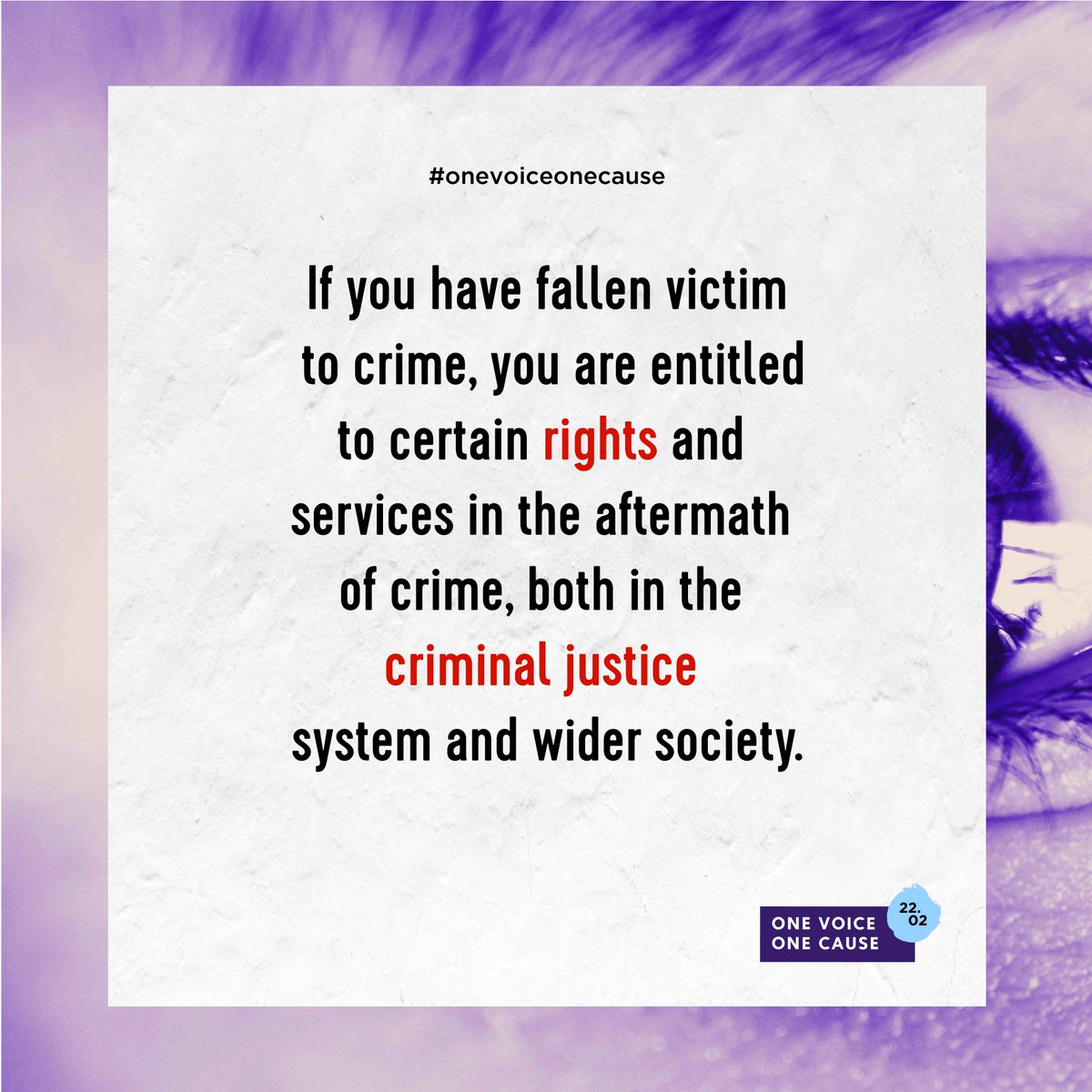 VictimSupportEU's tweet photo. 👩‍⚖️👮‍♀️👨‍⚕️If you have fallen victim to crime, you are entitled to certain rights and services in the aftermath of crime, both in the criminal justice system and wider society. 
🎥Watch our video on victims’ rights: https://t.co/YjCE3QGobv
#onevoiceonecause https://t.co/FdY8EyMsO2