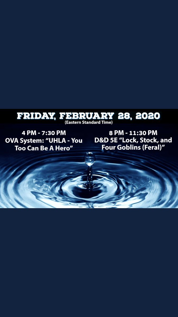 DNDJordanLea's tweet photo. Just a reminder @ThreadRaiders will be doing a charity livestream for @OneDropforFlint on February 28th - March 1st! Please come check it out! Hours of gameplay, fun and giving to a fantastic cause. Hope to see you all there! #dnd #charity #onedropforflint #nerdlove https://t.co/mFc7NpivS4