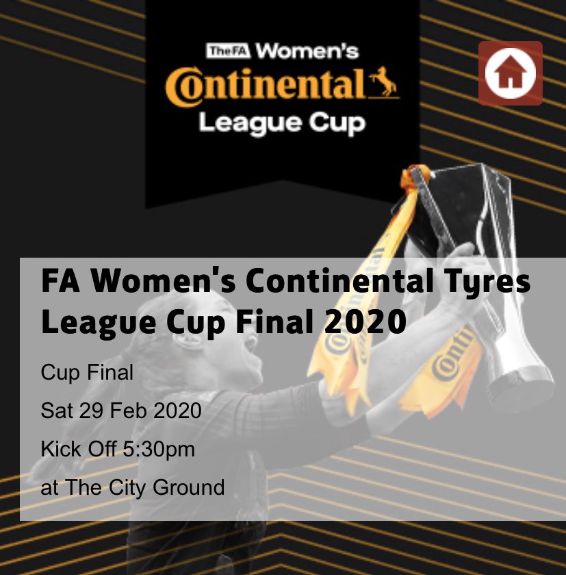 A great opportunity to watch the Women’s League Cup final in Nottingham