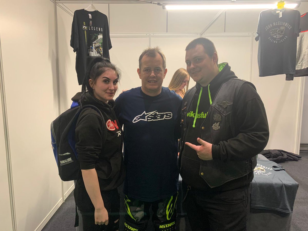 ejb_electrical's tweet photo. When your daughter @little.miss.biker.chick goes for a day out to the @motorcyclenews London bike show and brings you back a signed hat from the TT legend that is @john.mcguiness.9693 I'm officially one happy chappie https://t.co/RNZJobcrlA