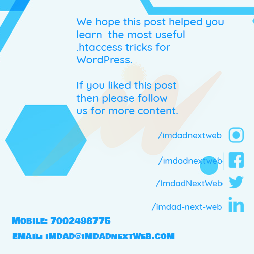 ImdadNextWeb's tweet photo. 12 Most Useful Tricks(6)
🔷🔷🔷🔷🔷🔷🔷🔷
#wordpress #wordpressblogger #wordpressdeveloper #htaccess #useful #most #tricks #tips #webdesign #webdevelopment #webdesigner #webdeveloper #graphicsdesign #imdadnextweb #photoshop #illustration #illustrator #nagaon #assam #india #sunday https://t.co/9NevcWlnEc