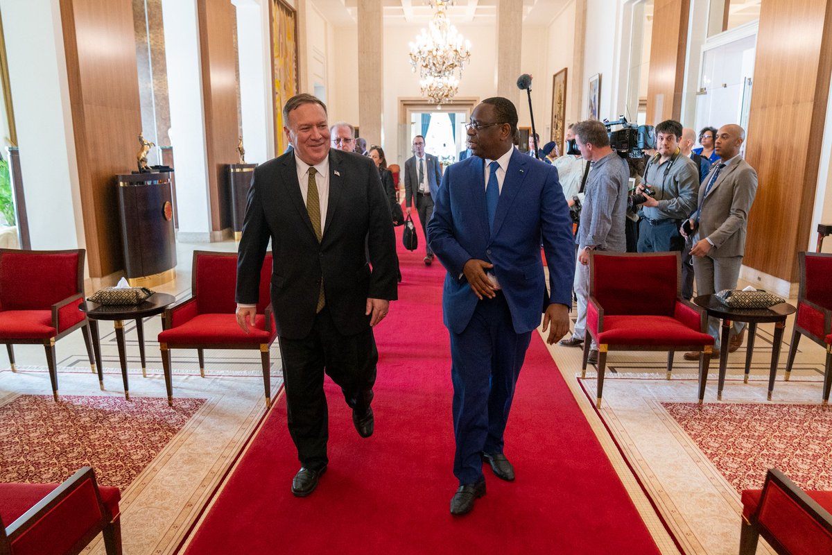 I enjoyed meeting with Senegalese President @Macky_Sall in Dakar today to discuss ways to deepen our cooperation, which spans 60 years and is a true testament to the strength of our bond. #Senegal is one of our most important partners in promoting peace and security in Africa.