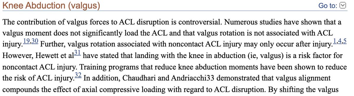 While many ACL ruptures occur with this motion, the research is mixed on the relevance of knee valgus as a risk factor. Many athletes enter these positions or have predispositions to it and do not suffer a tear. https://www.ncbi.nlm.nih.gov/pmc/articles/PMC6088120/