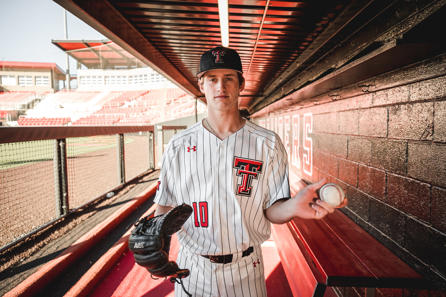 texas tech pinstripe baseball jersey