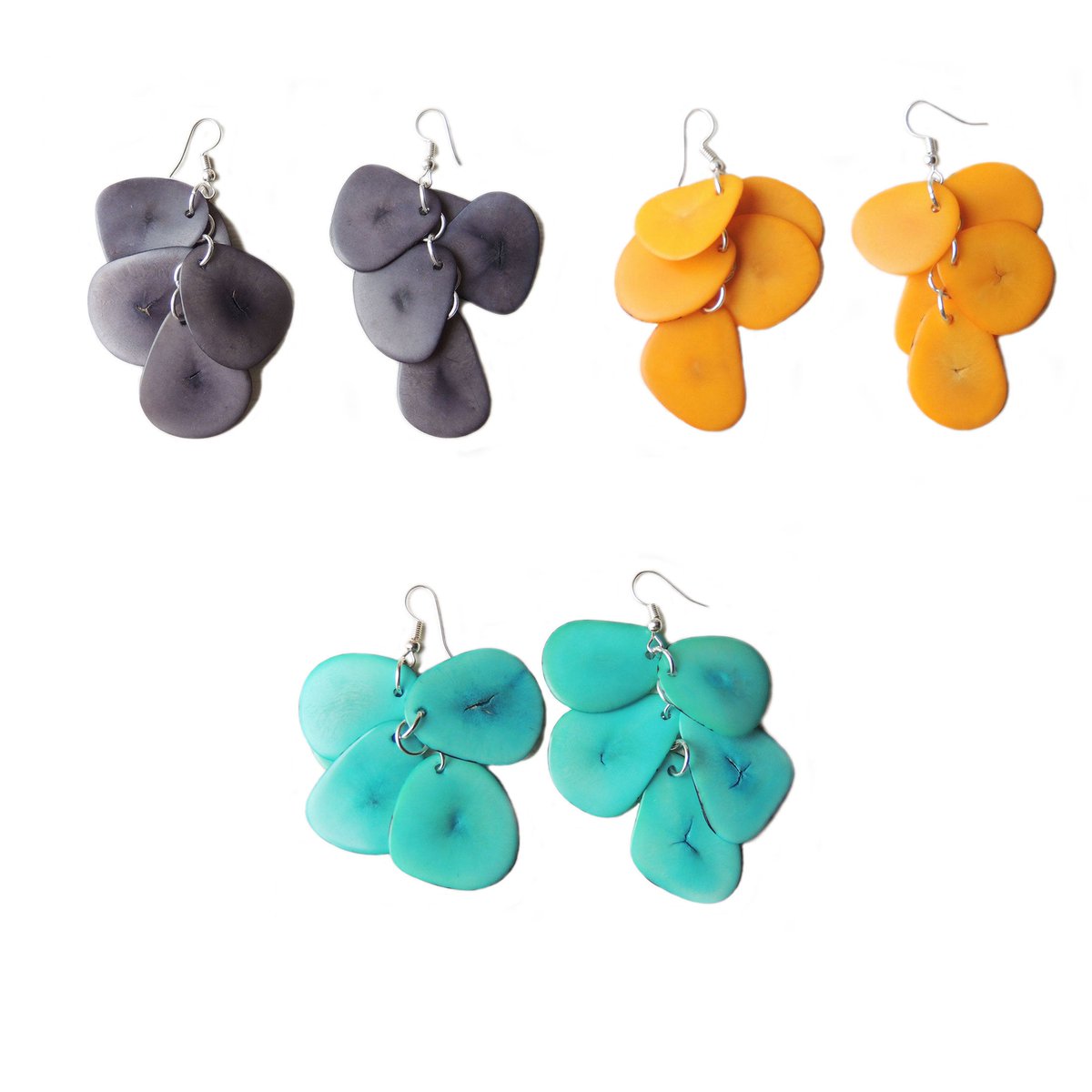 Excited to share the latest addition to my #etsy shop: Tagua Earrings 3 PACK, eco friendly jewelry, Tagua, drop earrings 5 beads etsy.me/323Xu1h #taguaearrings #beadedearrings #taguajewelry #organicjewelry #ecoearrings #handmadeearrings #taguanutearrings