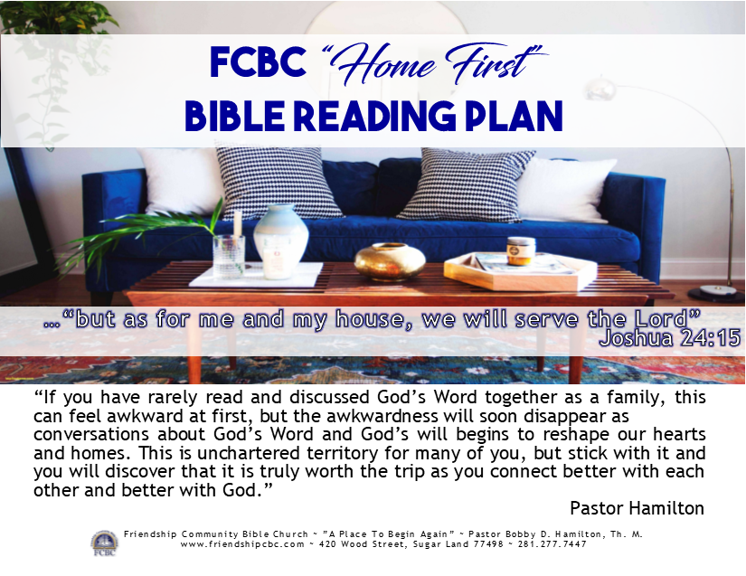 Friendshipcbc's tweet photo. FCBC "Home First" Bible Reading Plan
Weekly Reading Assignment
February 16th-22nd~Genesis chapters 3-4
#FriendshipCBC #FCBCBibleReadingPlan https://t.co/b8wqgnHfho