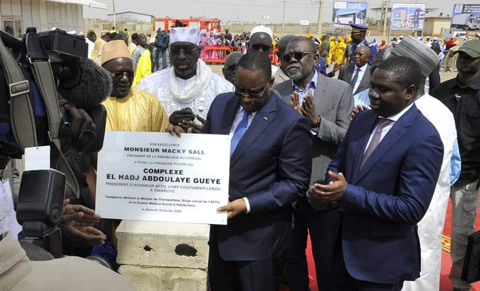 Labacult's tweet photo. Pose de la première pierre de la maison de l'Aftu par le Président @Macky_Sall qui portera le nom de El Hadji Abdoulaye Gueye ancien president de l'Aftu.
#EHOY #MITDD
@FayeSallMarieme
#mansourfaye
#OmarYoum
@BiramFay
@MosesSarr
@afgaye
@Aly_Ngouille
#kebetu
@partageleen
#Labacult https://t.co/WxxC0JF7GF