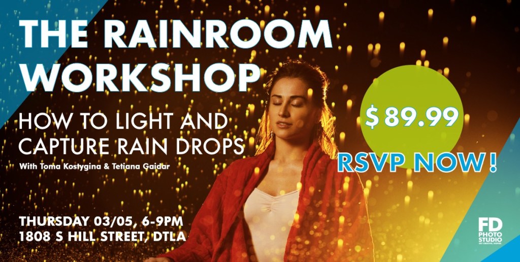 WORKSHOP: The Rain Room Workshop: Come Learn how to Light and Capture Raindrops fdphotostudio.com/workshop-the-r…
