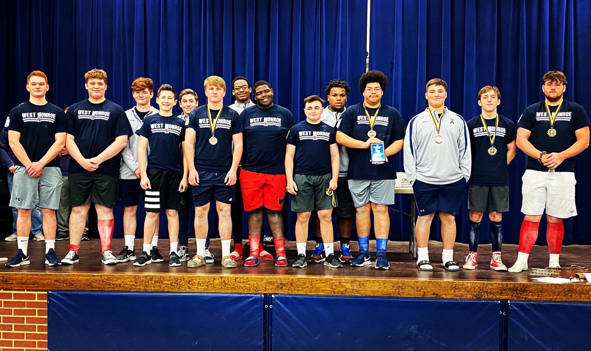 WMHSPower's tweet image. What an outstanding meet yesterday by the WMPL J.V. Team at the Darbonne Woods HS Invite! The team placed 2nd only to the Ruston Varsity team! Every member of the team set PR’s and most improved their totals by 100 pounds or more! The future looks bright!