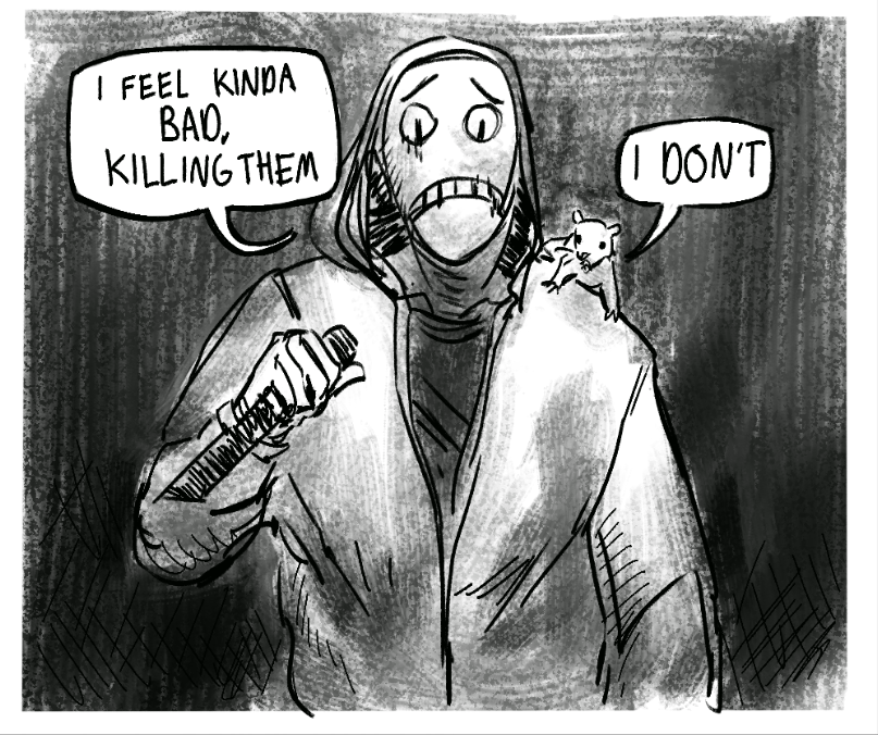 my first experience playing killer in #DeadbyDaylight while on call with lune #dbdfanart