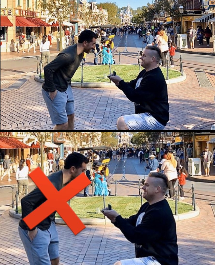 DEVESTATED! On Nov 1st I proposed to my partner in  @Disneyland ... three months later he was forced to resign his job as an English Teacher at Kennedy Catholic High in Seattle, because of the same sex engagement. It’s heartbreaking  Parents/students are protesting on Tuesday