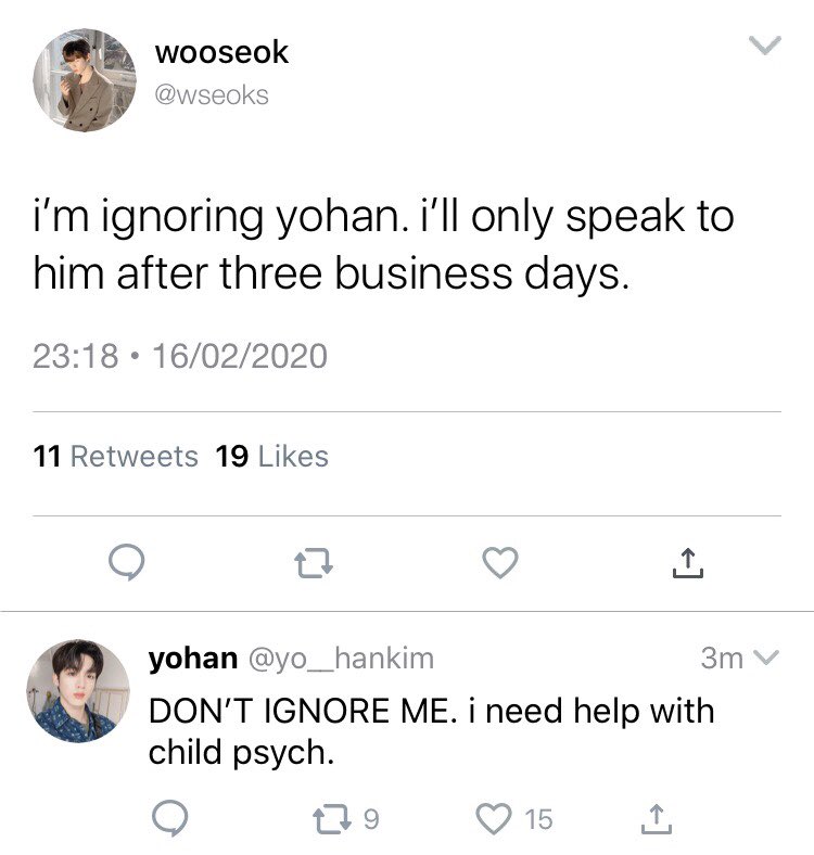 ➳ yohan’s getting ignored.